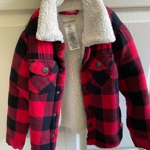 Toughskins Fleece-lined plaid jacket